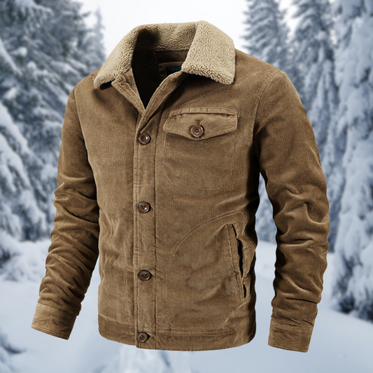 Frank - Manteau d'hiver avec col en fourrure style militaire