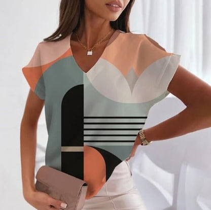 Africa - Fashion T-shirt with V-neck