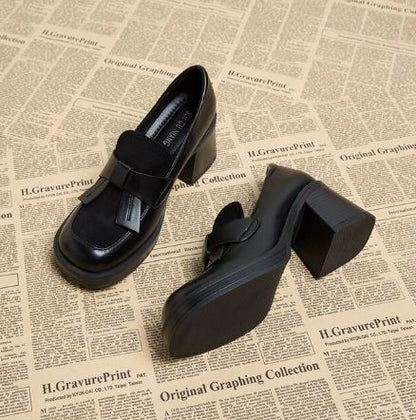 Anita - Chunky leather shoes