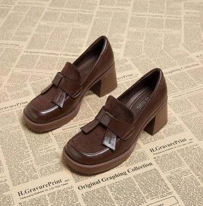 Anita - Chunky leather shoes